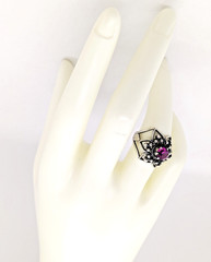 Vintage Elegant Soviet RING Silver⭐875 stamp Star USSR-size: 6.25US (17mm)| UA#4