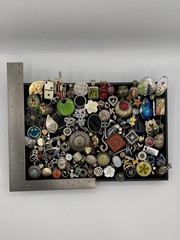 Vintage-Now Jewelry Lot Of 120 Pendants & Charms For Necklaces Enamel Rhinestone