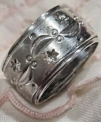 Vintage Signed Uncas Sterling Silver Celestial Moon And Star Ring