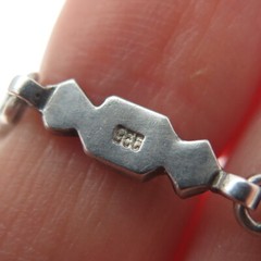 935 Silver Vintage Germany Real Marcasite Chain Necklace 16″ (broken lock)