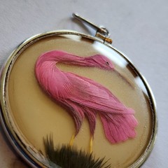 Vintage Double-Sided 925 Bird Feather Pendant Charm – 1.25″- Excellent Condition