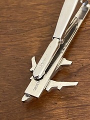 Vintage JAL Japan Airlines Tie Clasp Clip Bar Marked Silver