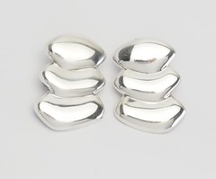 Sylvia Sims beautiful one of a kind sterling silver abstract modernist earrings