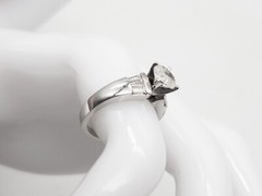 $7000 P & J 1.75ct SI1 I Heart Cut Natural Diamond 14k White Gold Wedding Ring