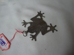 VINTAGE 1970-80s LARGE BALI ETCHED BULL TOAD STERLING SILVER STAMP 925 PENDANT