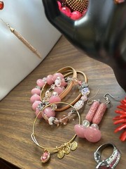 Pretty In Pink – 29 Piece Jewelry Lot – Trifari, Kors, Monet, J Crew, Avon ++