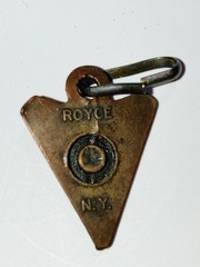 Vintage Copper Arrow Head Pendant Zipper Pull Royce NY 3/4″