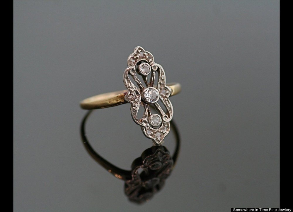 Vintage Style Art Deco Lab Created Diamond Wedding In 925 Sterling Silver Ring