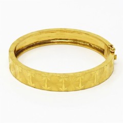 NYJEWEL Chow Sang Sang 周生生 22k Yellow Gold Investment Bangle Bracelet 5.75″
