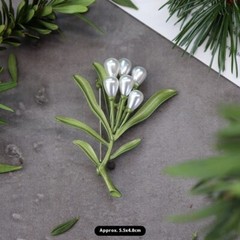 Vintage Green Color Plant Pearls Brooch Pin Flower Brooch For Women Jewelry Gift