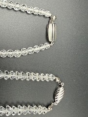 Vintage Japanese Rock Crystal Necklace Lot of 4 Faceted Clear Quartz Silver