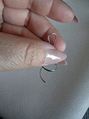 Vintage Earrings Sterling Silver Spiral Twist Long 2″Marked 925