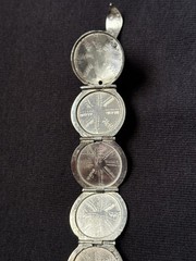 Vintage Mexico 925 Sterling Silver Folding Orb Photo Locket Pendant Sphere