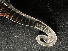 Vintage Beau Silver Seahorse Brooch approx 2 1/2″ Long