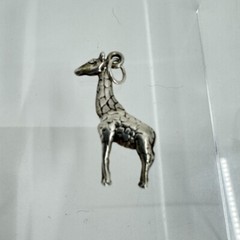Sterling Silver 3D Giraffe Charm Zoo Africa Pendant Charm 3.4g