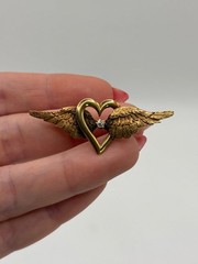 Antique 1897 Victorian 15ct 15k Solid Gold Brooch Pin Art Nouveau Historicism