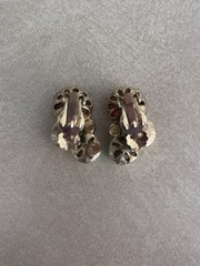 VINTAGE costume jewelry clip-on earrings, likely from the (circa 1950s–1960s)