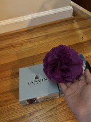 Lanvin Purple Floral Brooch NIB