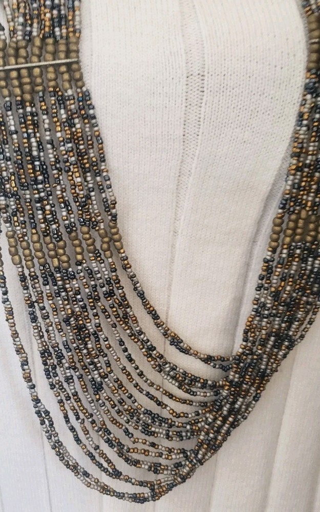 Multi Strand Bib Statement Necklace