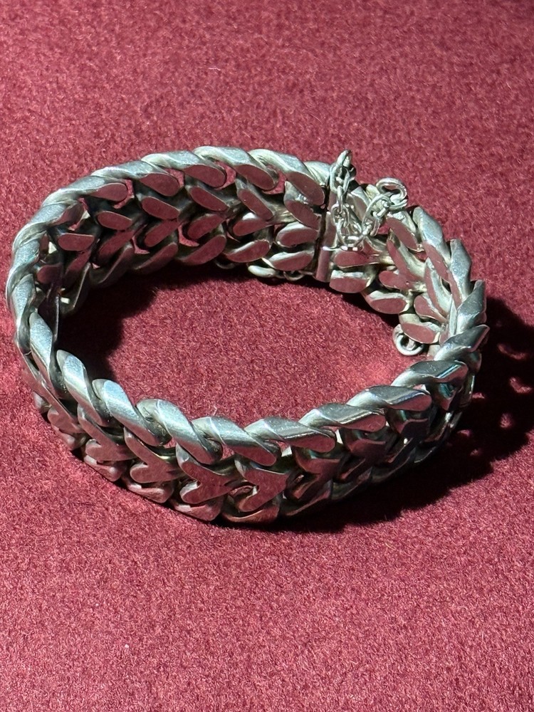 BRACELET – VINTAGE – STERLING SILVER 950 – MEN – WOMEN – 158.76 GRAMS- LINK