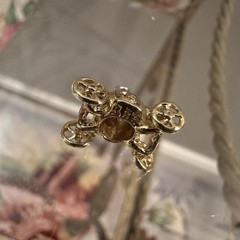 Vintage Gold Plate over 925 Sterling Silver Tiny Cinderella’s Carriage Charm