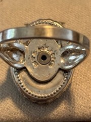 Vintage Sterling Silver Abalone Shell Ring Size 7 Oval Southwestern Estate