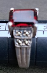 ruby ring sterling silver Vintage