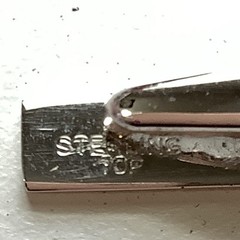 Vintage Mid Century Modern Silver Tie Bar Sterling Top! By Shields!