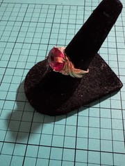 Vintage Ross Simon 925 Gold Tone Oval Cut Lab Created Ruby Ring