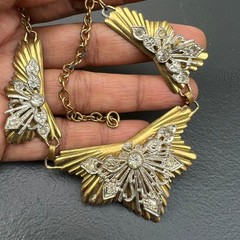 Vintage Unsigned McClelland Barclay Designer Pendant Necklace . Bracelet . Hig