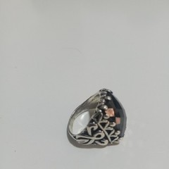 925 Sterling Silver Black Stone Vintage Gothic Ring Size10us 13.28g