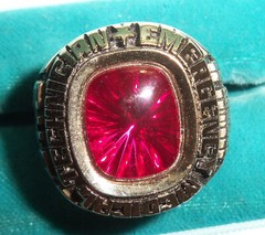 EMT Emergency Medical Technician 240 Springs FD Golden Siladium Ring ACCR GS