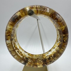 ‘70 Vtg Lucite Embedded Amber Cuff Bracelet. Fair condition. See pics.