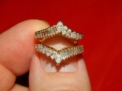 3.00Ct Baguette Cut Lab-Created Enhancer Women Band Ring 14k Yellow Gold Plated