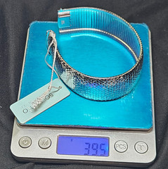 Vtg Sorrento Sterling Silver Bracelet 8″x1 1/4″ Italy .925