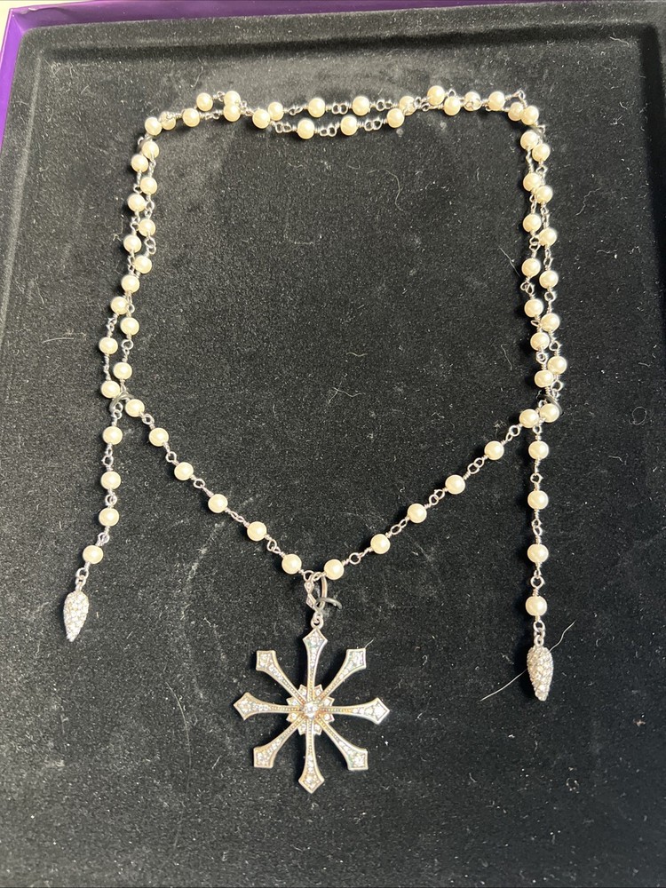 VTG NOS SIGNED JJJ 925 STERLING Endless Necklace Star Pendant #JG55