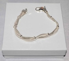 Vintage Sterling Silver Italy Twist Bracelet 16 grams 7.5 inches