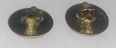 VTG Estate Sale Find 1 1/8” Round Silver Tone & Burgundy Merlot Clip Earrings