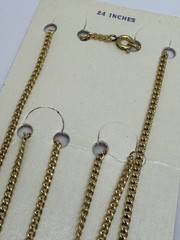 NEW (NOS) Gold Filled Chain Necklace 2mm 24″ SOLDERED LINKS