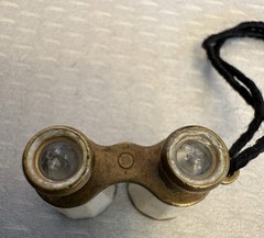 Antique Stanhope Oratory Saint Joseph Montreal Souvenir MOP Binocular Charm Fob