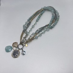 Vintage 18in Chico’s Four Strand charm Necklace