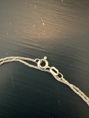 Sterling Silver Vintage Rope Chain Necklace 28 Inches 925 Italy