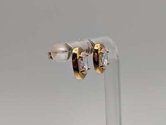 14K Yellow Gold 5×4 mm Oval Cubic Zirconia Stud Earrings 14k Yellow Gold Studs M