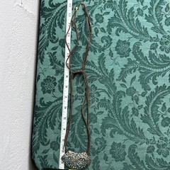 Vintage Adjustable Brown Faux Leather Cord Necklace Patina Scroll Pendant