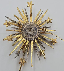 Vintage Angel Cherub Stars Mix Metal Rhinestone Starburst Brooch or Pendant 3″
