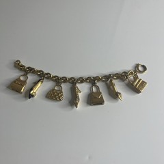 Vintage Carol Lee Charm Bracelet- Whistle,, shoes , bags – 7 inch