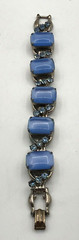 Vintage Verified JULIANA D&E Blue Rhinestone 5 Link Bracelet Glass MCM 1960s