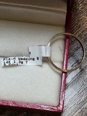 Vintage 14K Yellow Gold Bristol Grooved Eternity Band Wedding Band Ring Size 7.5