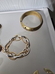 Mixed metal materials lot of 13 bracelets some Signed