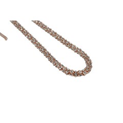 Anne Klein Rose Gold Tone Necklace & Bracelet Set Rhinestone Tag New